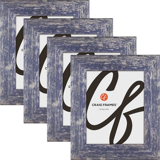 4 Pack Craig Frames American Barn Independence Blue Picture Frame